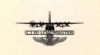 C130 Loadmaster With Chief Enlisted Wings Metal Sign Cut Metal Sign Wall Decor Decorations