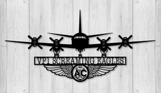 P3 Vp1 Screaming Eagles Aircrew Wings Metal Sign Cut Metal Sign Wall Decor Decorations