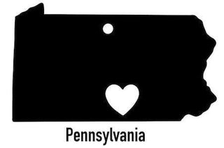 Pennsylvania State Ornament Cut Metal Sign Wall Decor Metal Sign Metal Art Decorations