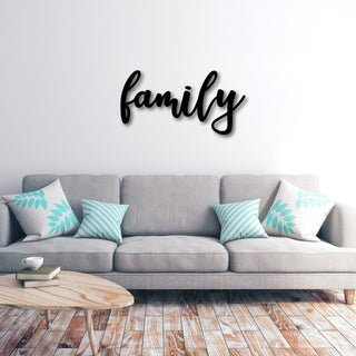 Family Sign Family Wood Sign Family Wall Decor Thanksgiving Decor Family Word Sign Wood Cut Out Family Sign Family & Dining Room Decor Decorations