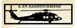 Uh60 Army A 23 Barnstormers Black Hawk Multirole Combat Helicopter Metal Sign Cut Metal Sign Wall Decor Decorations