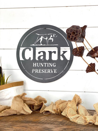 Hunting Preserve Personalized Sign Hunting Dog Bird Dog Metal Sign Entryway Metal Sign Bird Dog Art Decorations