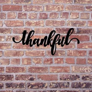 Thankful Sign Cut Metal Sign Wall Decor Metal Sign Metal Art Decorations