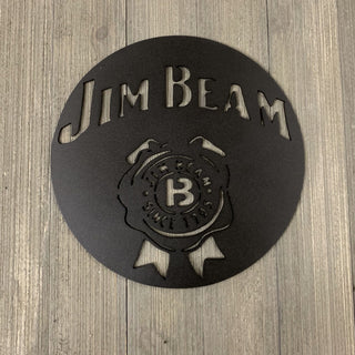 Jim Beam Metal Sign Cutout Cut Metal Sign Wall Metal Art Decorations