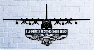 Kc130 Hercules Tanker With Naval Aviator Wings Metal Sign Cut Metal Sign Wall Decor Decorations