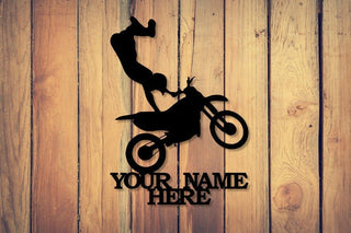 Customizable Metal Dirt Bike Sign #1 Decorations