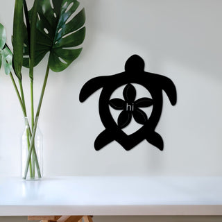 Hawaiian Honu With Plumeria Flower Sea Turtle Decor Ocean Art Hawaiian Decor Hawaii Vacation Gift Turtle Lover Gift Decorations