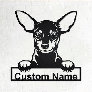 Custom Miniature Pinscher Dog Personalized Miniature Pinscher Name Sign Decoration For Room Miniature Pinscher Decorations