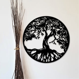 Metal Tree Of Life Tree Of Life Artwork Tree Decor Metal Cutout For The Wall Round Metal Tree Of Life Decorations