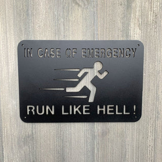 In Case Of Emergency Metal Sign Cutout Cut Metal Sign Wall Metal Art Decorations