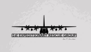 Hc130j 1st Expeditionary Rescue Group Metal Sign Cut Metal Sign Wall Decor Decorations