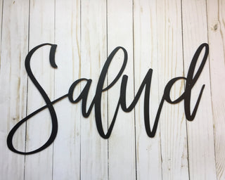 Salud Metal Sign Gift Metal Words Salud Sign Decorations