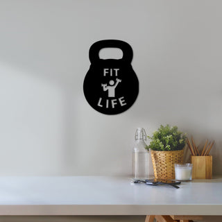 Gym Sign Fit Life Metal Kettle Bell Sign Home Gym Decor Custom Metal Sign Personal Trainer Gift Idea Gym Art Decorations