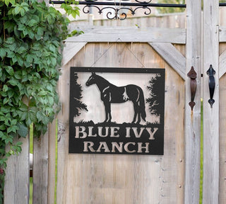 Metal Quarter Horse Sign Indoor Or Outdoor Metal Horse Sign Decorations