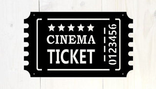 Metal Cinema Ticket Movie Ticket Metal Movie Room Decor Decorations