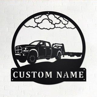 Custom D Gooseneck Truck Personalized Truck Driver Name Sign Decoration For Room D Gooseneck Truck Custom Truck Decorations