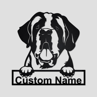 Personalized St Bernard Dog Metal Sign St Bernard Dog Dog Metal Sign St Bernard Dog Gift Dog Lover St Bernard Dog Decorations