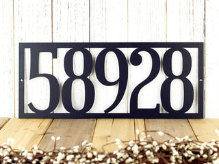 Rustic House Numbers On A Custom Metal Sign For Farmhouse Decor Housewarming Gift Metal Address Plaque Decorations