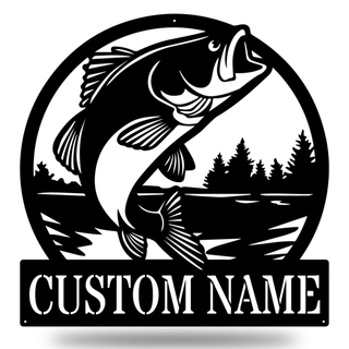 Bass Monogram Customized Metal Signs Custom Metal Sign Custom Signs Metal Sign Decorations