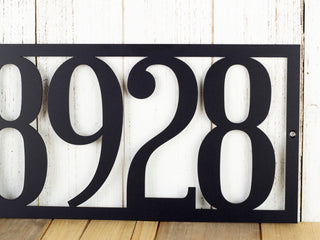 Rustic House Numbers On A Custom Metal Sign For Farmhouse Decor Housewarming Gift Metal Address Plaque Decorations