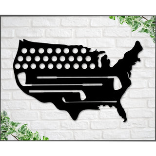 Golf Usa Sign Golf Metal Sign America Golf Decor Sign Gift For Dad Gift For Golfer Gold Gift Sign Fathers Day Gift Gift For Dad Golf Decorations