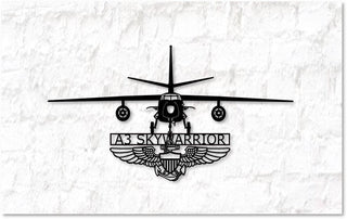 A3 Skywarrior With Naval Aviator Wings Electronic Warfare Reconnaissance And Tanker Metal Sign Cut Metal Sign Wall Decor Decorations