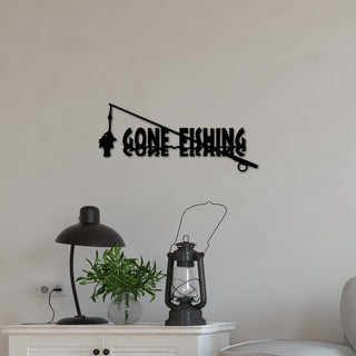 Gone Fishing Sign Gift For Husband Boyfriend Father Or Grandpa Rustic Cabin And Lake Decor Fishing Gifts For Men Decorations