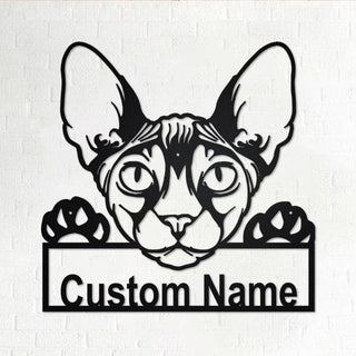 Custom Donskoy Cat Personalized Donskoy Cat Name Sign Decoration For Room Donskoy Cat Custom Donskoy Cat Decorations