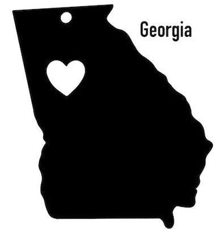 Georgia State Ornament Cut Metal Sign Wall Decor Metal Sign Metal Art Decorations