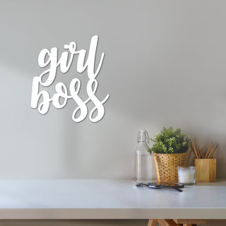 Girl Boss Sign Girl Boss Decor Desk Accessories Girl Boss Gifts For Women Office Decor Girl Boss Art Metal Girl Boss For Her Decorations