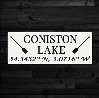 Personalised Rectangular Metal Lake House Sign Custom Boat House Sign Boat House Sign With Oars Decorations