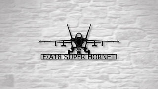 F A18e F Super Hornet Loaded! Fighterattack Military Aircraft Metal Sign Cut Metal Sign Wall Decor Decorations