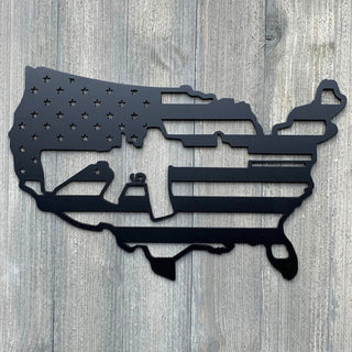 Ar15 Flag Usa Metal Sign Cutout Cut Metal Sign Wall Metal Art Decorations