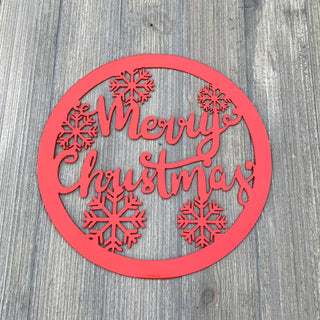 Merry Christmas Snowflake Metal Sign Cutout Cut Metal Sign Wall Metal Art Decorations