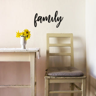 Family Word Family Metal Wall Decor Family Metal Sign For Home Inspirational Housewarming Gift Decorations