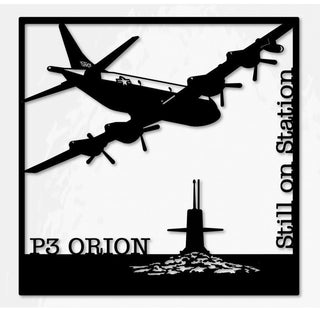 P3 Orion Still On Station Silhouette Metal Sign Cut Metal Sign Wall Decor Decorations