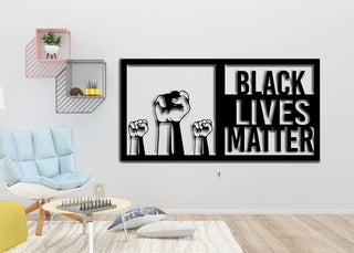 Black Lives Matter Blm Sign Garden Sign Wall Hangings Window Display Peace Protest Metal Wall Sign Decorations