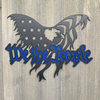 We The People Eagle Metal Sign Cutout Cut Metal Sign Wall Metal Art Decorations