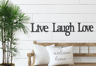 Live Laugh Love Metal Word Signs Decorations