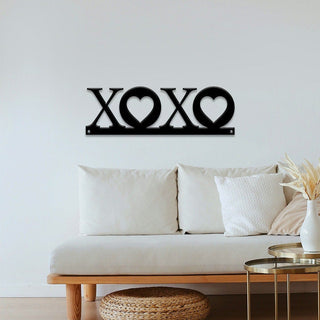 Love Decor Xoxo Sign Hugs And Kisses Valentine's Decor Metal Word Art Love Sign Bedroom Decor Heart Decor Decorations