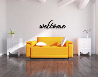 Welcome Metal Wall Sign Entryway Decor Bathroom Wall Decor Living Room Decor Kitchen Decor Halloween Decorations