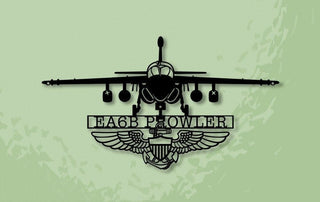 Ea6b Prowler With Na (naval Aviator) Wings Metal Sign Cut Metal Sign Wall Decor Decorations