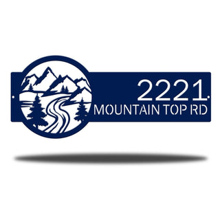 Mountain Monogram Address Plaque Cut Metal Sign Metal House Sign Decorations