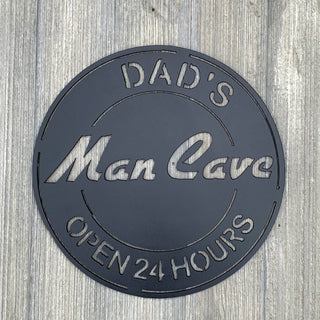 Dad's Man Cave Metal Sign Cutout Cut Metal Sign Wall Metal Art Decorations