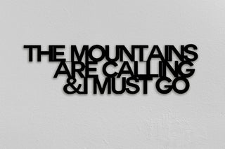 The Mountains Are Calling Sign Wall Decor Metallic Paint Living Room Wall Decor Bedroom Wall Decor Metal Wall Hanging Decorations