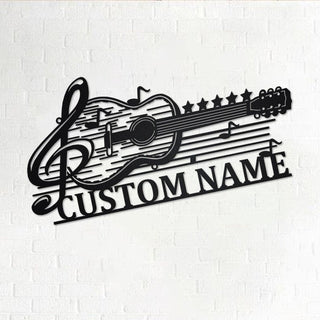 Custom Guitar Musical Personalized Guitar Name Sign Decoration For Room Guitar Custom Guitar Guitar Lover Gift Decorations