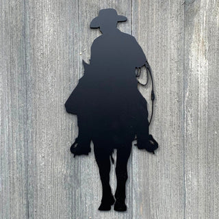 Mounted Cowboy Metal Sign Cutout Cut Metal Sign Wall Metal Art Decorations