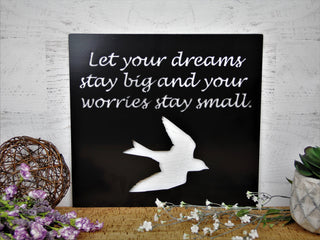 Dreams Stay Big Metal Wall Decor Bird Metal Sign Country Lyrics Decorations