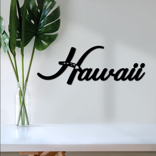 Hawaii Sign With Islands Hawaii Hawaiian Themed Room Decor Hawaiian Vacation Gift From Hawaii Metal Sign Decorations