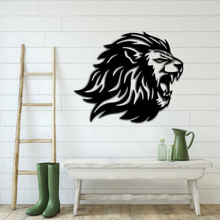 Metal Wall Decor Metal Lion Head Interior Decoration Lion Head Sign Animal Art Wall Hanging Home Living Room Wall Art Decorations